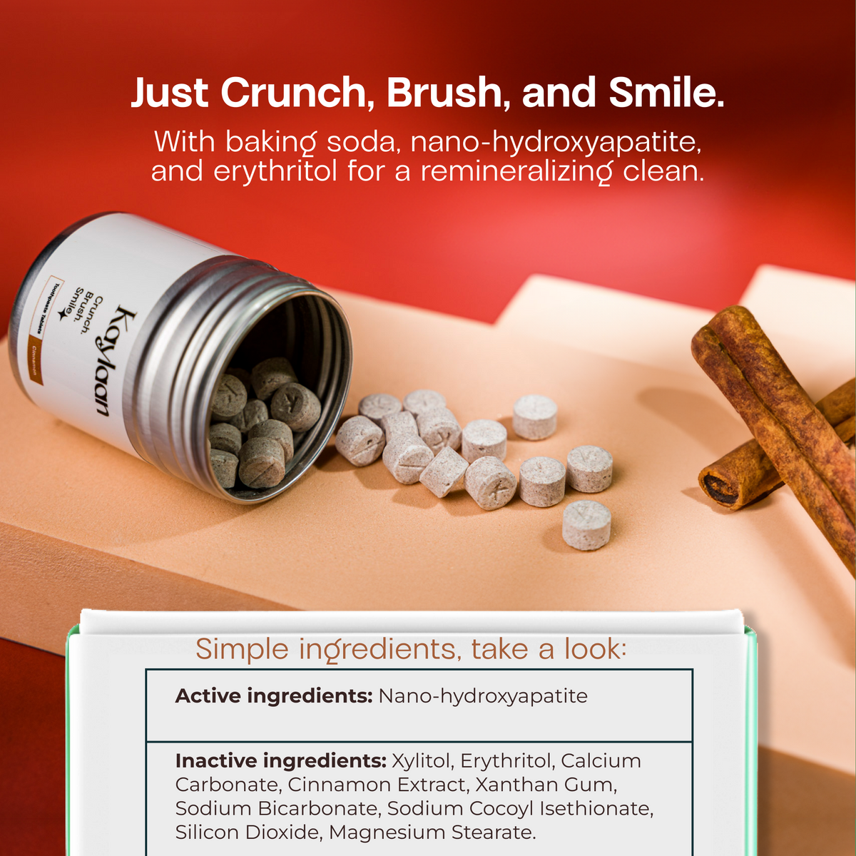 Non-Fluoride Cinnamon Toothpaste Tablets Refill