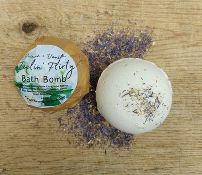 Flirty Bath Bomb | Jasmine Vanilla Blend