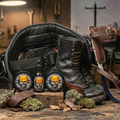 Dirty Hands Clean Money Beard Butter Leather and Oakmoss