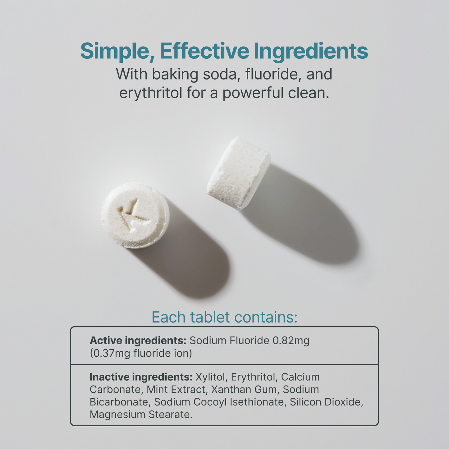 Fluoride Mint Toothpaste Tablets Refill
