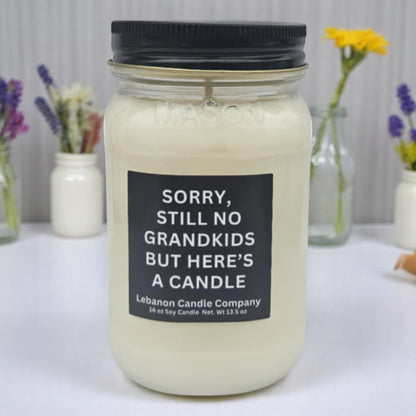 Sorry Still No Grandkids Funny Candle
