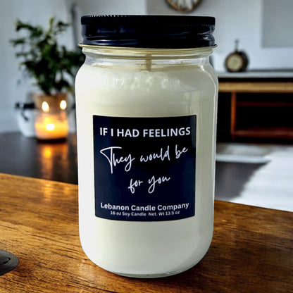 If I Had Feelings They Would Be For You Funny Candle