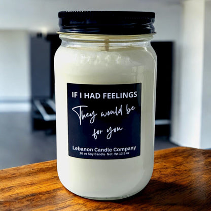 If I Had Feelings They Would Be For You Funny Candle