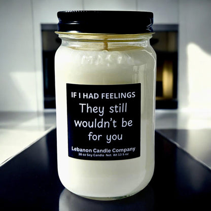 If I Had Feelings Funny Candle