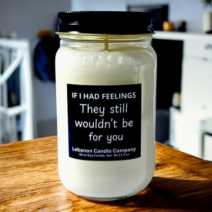 If I Had Feelings Funny Candle