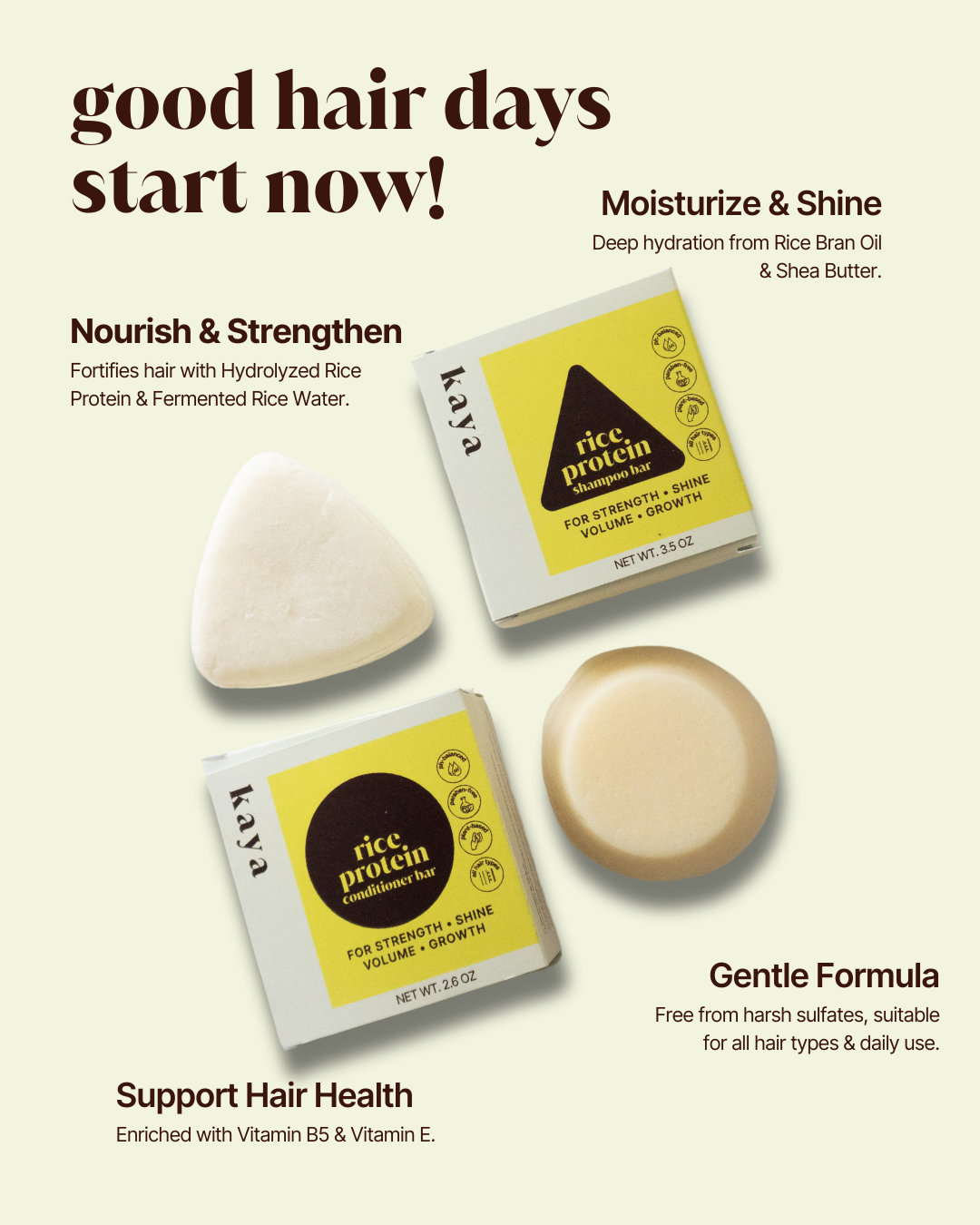 Rice Protein Shampoo Bar