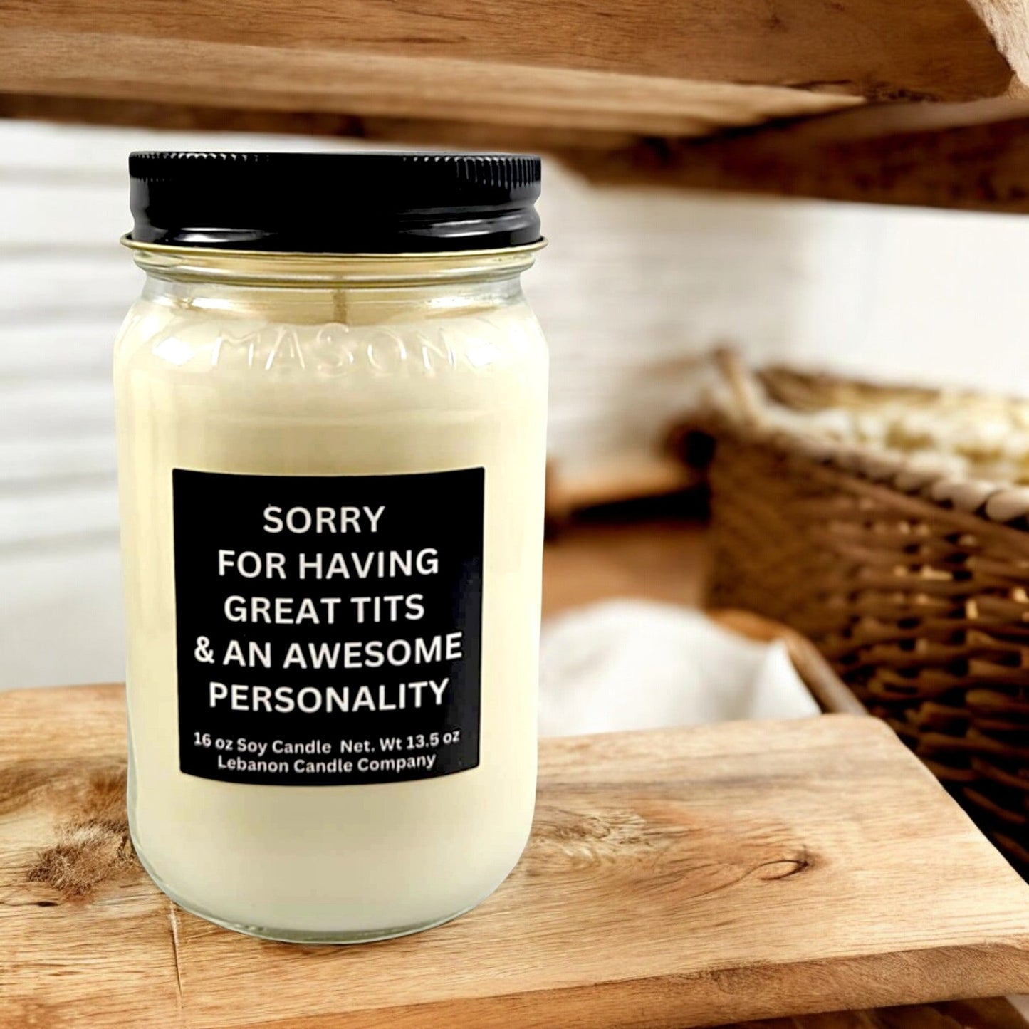 Sorry For Having Great Tits Funny Candle