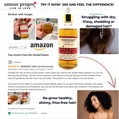 Organic Chebe Hair Growth Oil with Avocado and Argan Oils