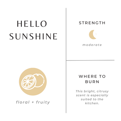 Hello Sunshine - Grapefruit + Geranium + Lime