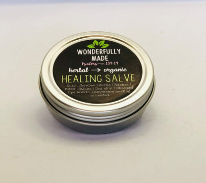 Herbal Healing Salve | Dry Hands | Calendula | Chickweed | Plantain | Chapped Lips | Cracked Skin | Organic | Everything Salve | Natural