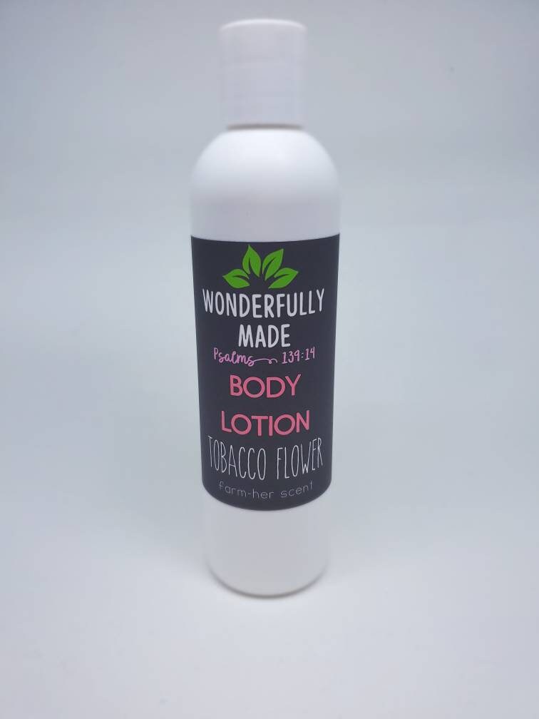 Tobacco Flower Lotion/Natural Preservative / herbal / hand lotion / Calendula / travel size lotion / novelty woman gift / handmade / organic