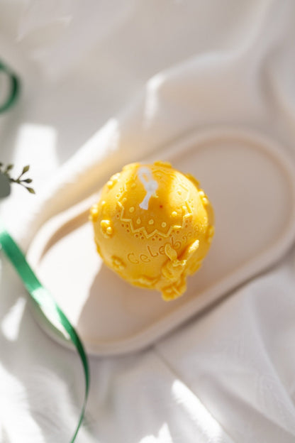 Easter Egg Soy Wax Candle – Decorative Spring Candle – Handmade Holiday Decor