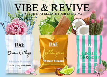 Vibe and Revive Shower Steamers | 6 Pack | Spa Gift | Aromatherapy | Shower Bomb | Gift for her |