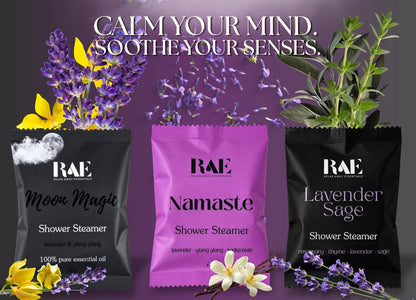 18 Shower Steamers - Relax & Unwind Bundle Pack - Shower Tablets Bulk - Lavender - Spa Gift