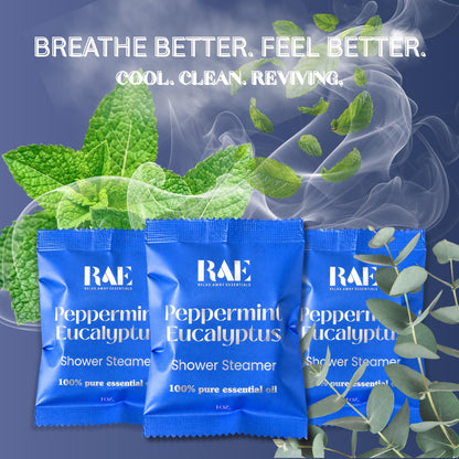 18 Shower Steamers - Breathe Easy Bundle Pack - Peppermint, Eucalyptus, Menthol Aromatherapy - Essential Oils - Spa Gift
