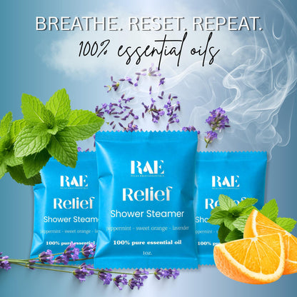 18 Shower Steamers - Breathe Easy Bundle Pack - Peppermint, Eucalyptus, Menthol Aromatherapy - Essential Oils - Spa Gift