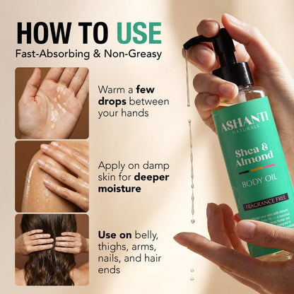 Shea & Almond Body Oil - Fragrance Free
