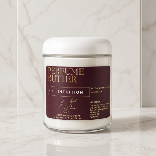 INTUITION – The Luxury Body Butter Perfume | Rose, Saffron & Oud Fragrance | Deep Hydrating Skin Moisturizer | Warm Sensual Long-Lasting Scent | Perfume Butter