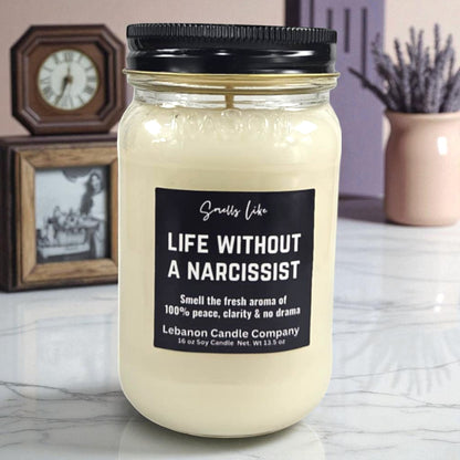 Life Without A Narcissist Funny Candle