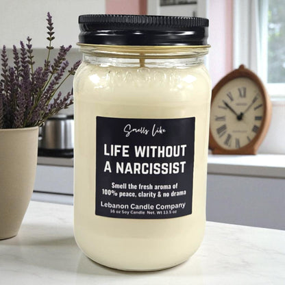 Life Without A Narcissist Funny Candle