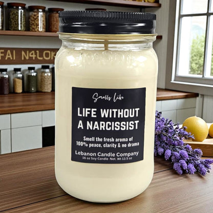 Life Without A Narcissist Funny Candle