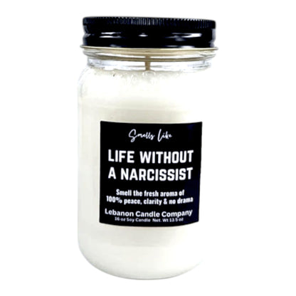 Life Without A Narcissist Funny Candle
