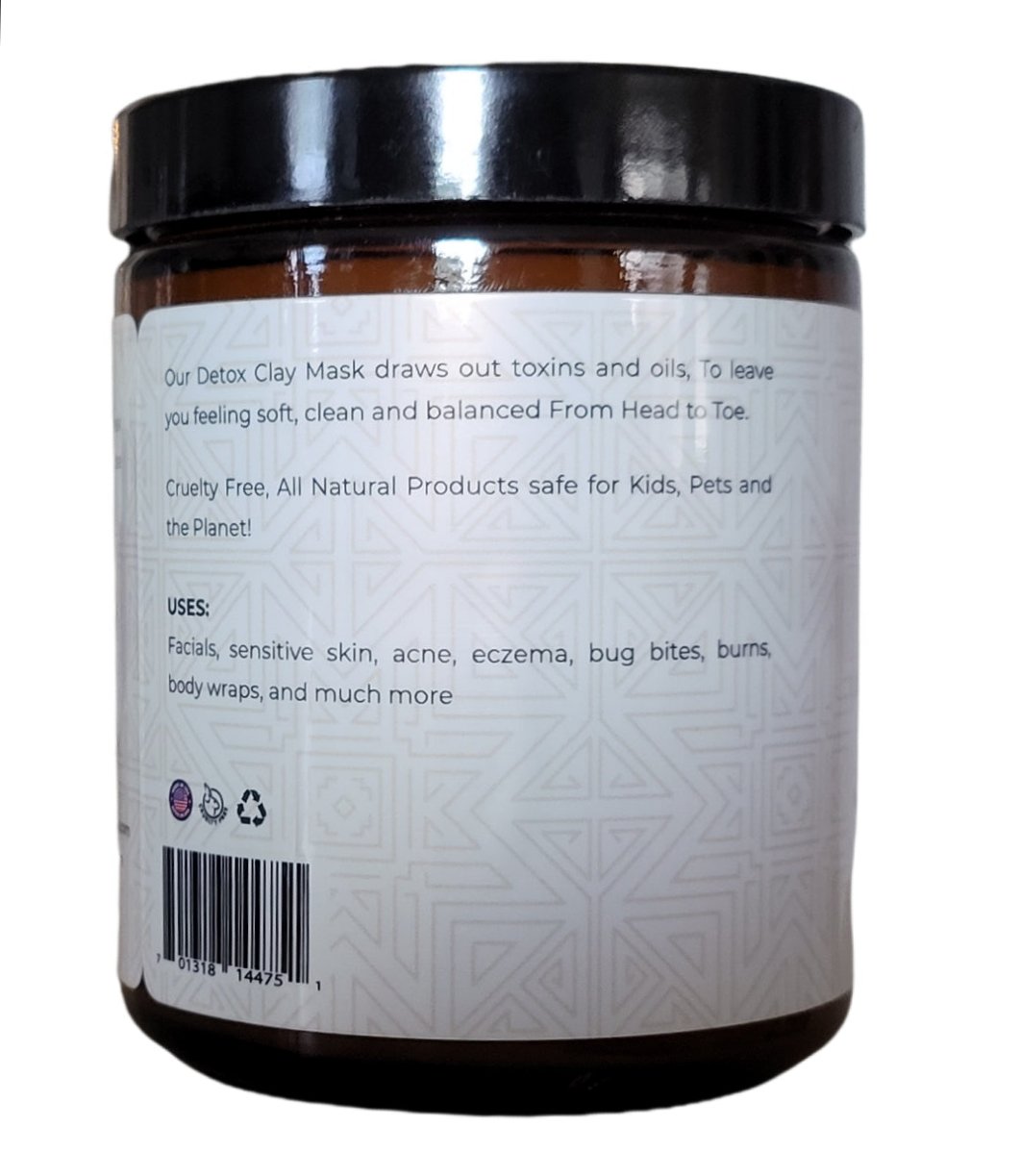 Pure Calcium Bentonite Clay Mask — Deep Pore Detox, Spring Water Activated