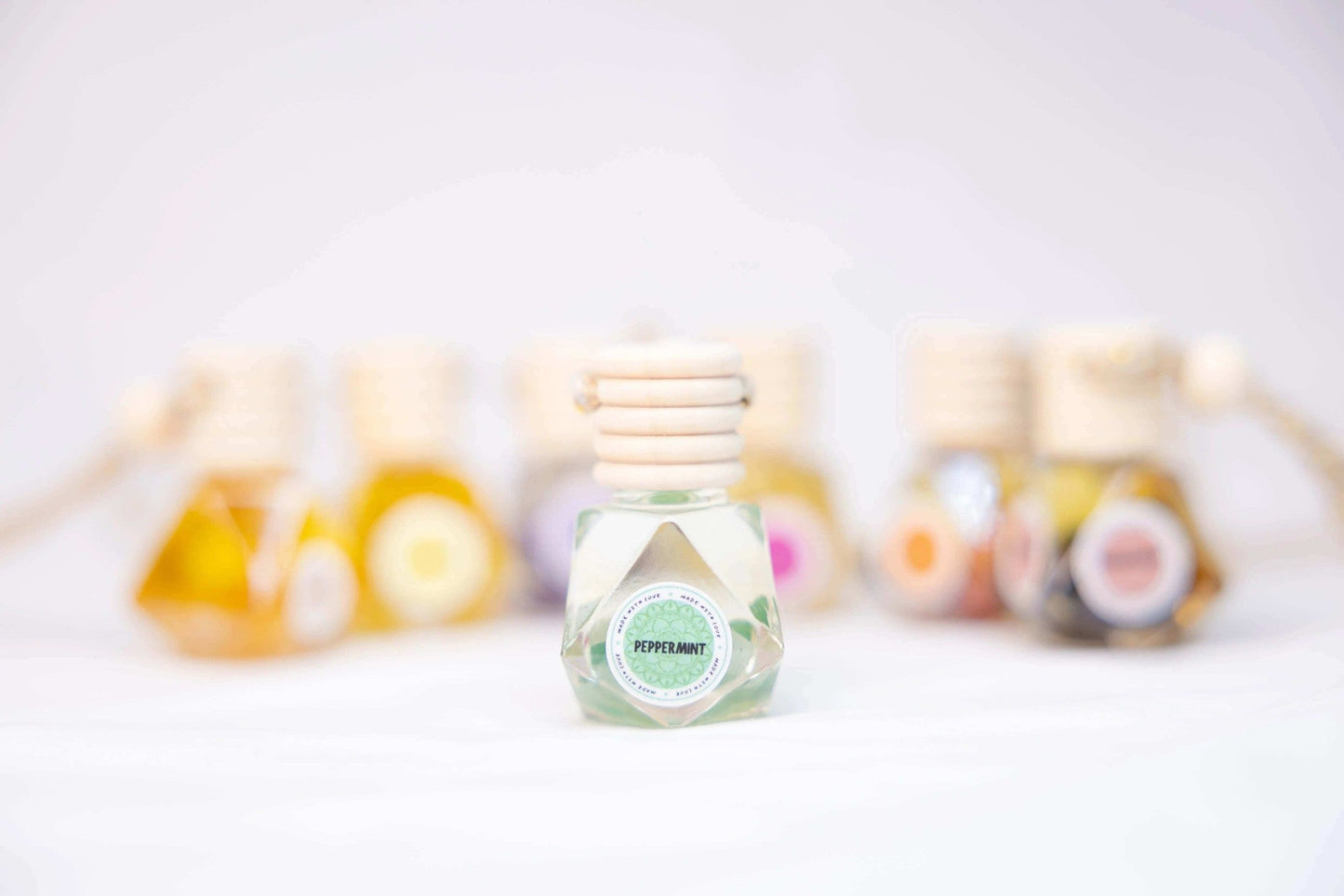 Natural Essential Oils Car Diffuser | Crystal-Infused