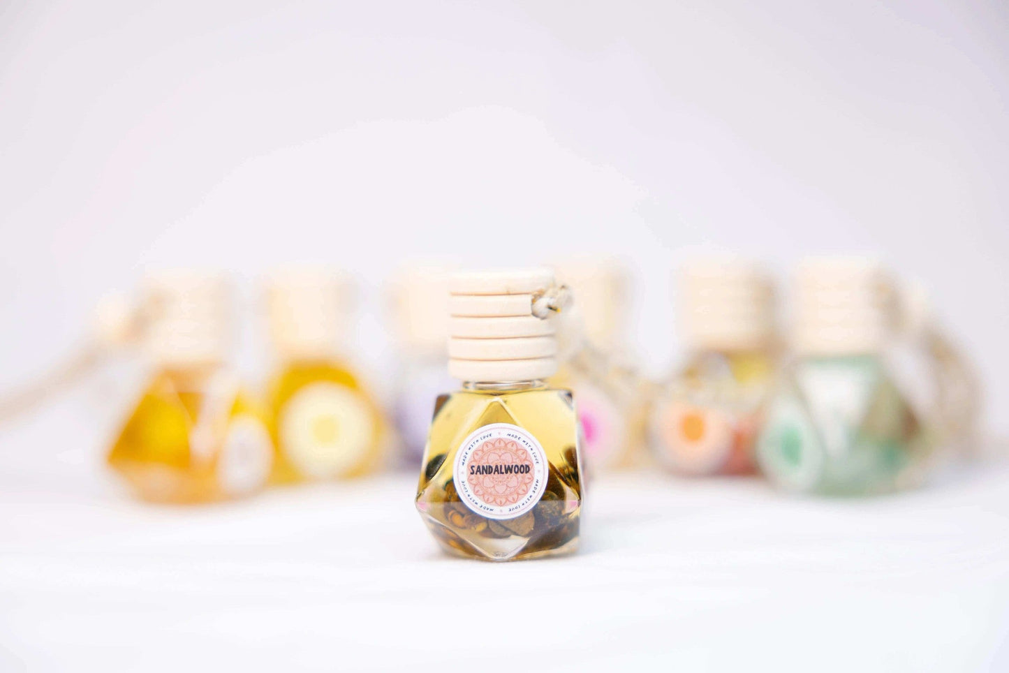 Natural Essential Oils Car Diffuser | Crystal-Infused
