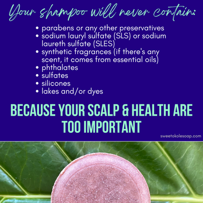 Lavender Clary Sage Solid Shampoo Bar with Ratanjot Root