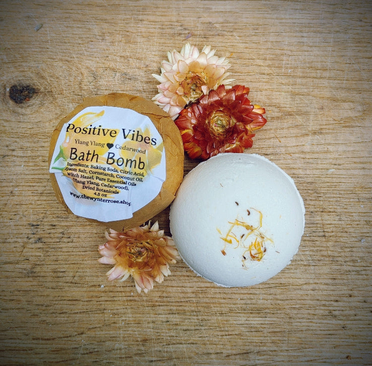 Positive Vibes | Bath Bomb | Ylang Ylang Cedarwood