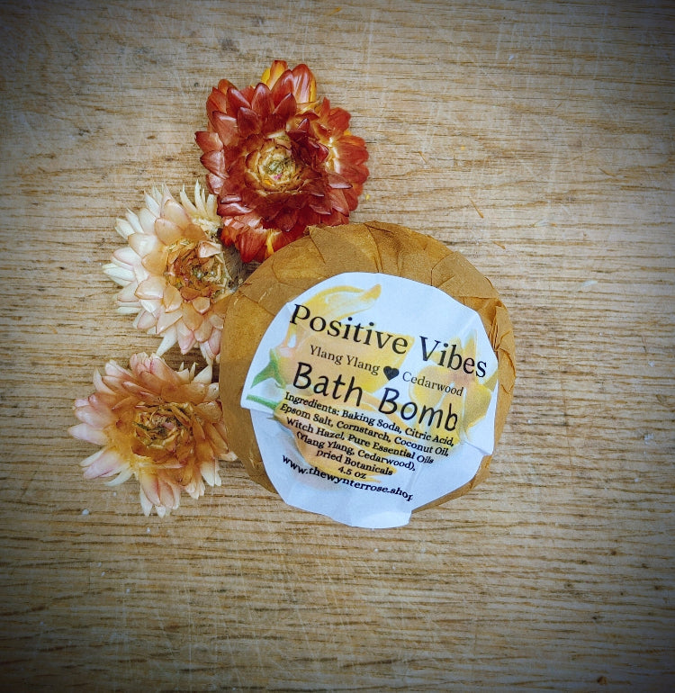 Positive Vibes | Bath Bomb | Ylang Ylang Cedarwood