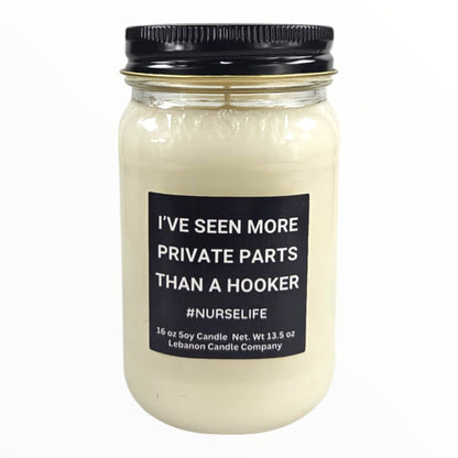More Private Parts Than A Hooker Funny Nurse Candle