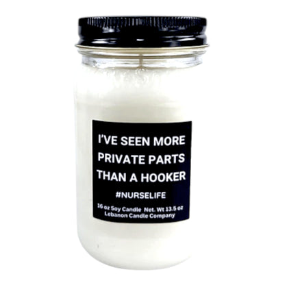More Private Parts Than A Hooker Funny Nurse Candle