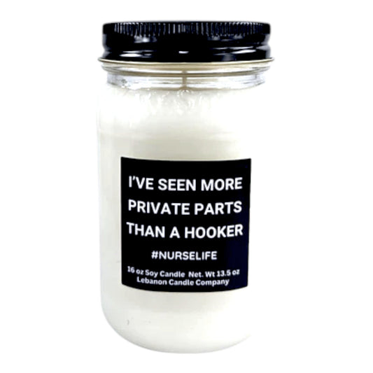 More Private Parts Than A Hooker Funny Nurse Candle