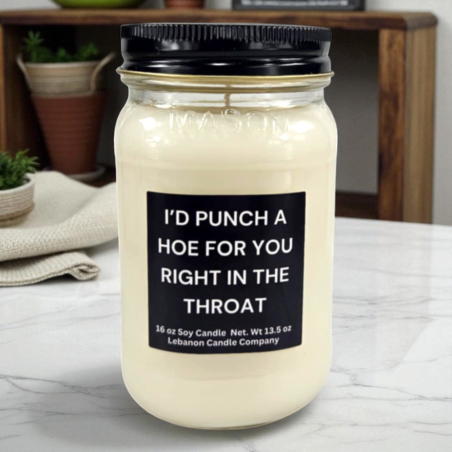 I'd Punch A Hoe For You Funny Best Friend Candle