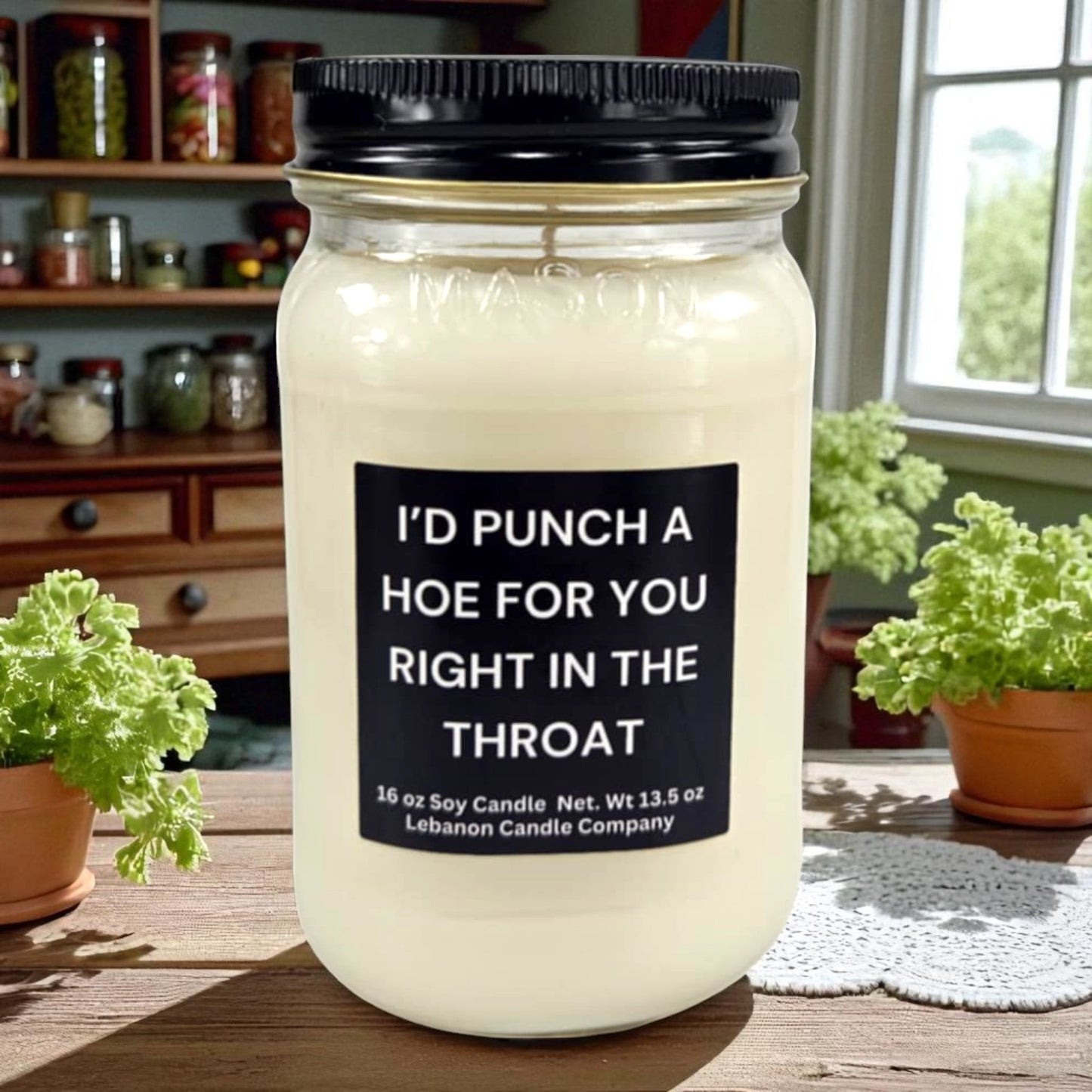 I'd Punch A Hoe For You Funny Best Friend Candle