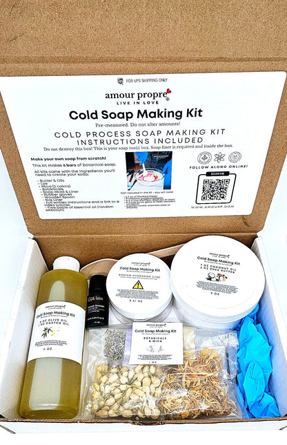 Amour Propre Cold Process Soap Making Kit | Create Your Own Luxurious Botanical Soap Bars!