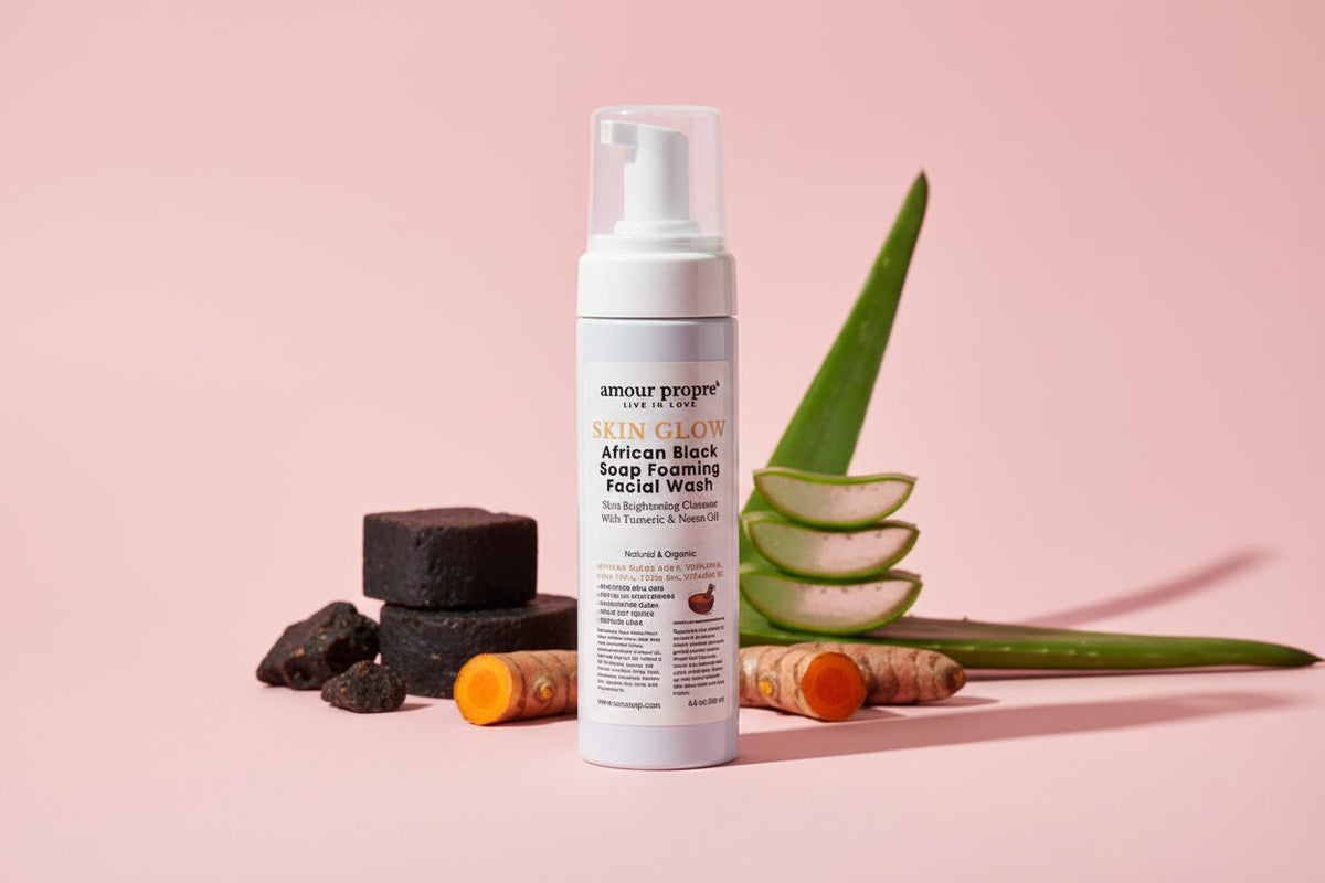 SKIN GLOW: Skin Brightening Facial Care Solution | Foaming Facial Wash, Skin Brightening Face Mask, Turmeric Face Cream