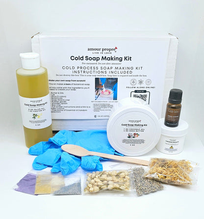 Amour Propre Cold Process Soap Making Kit | Create Your Own Luxurious Botanical Soap Bars!