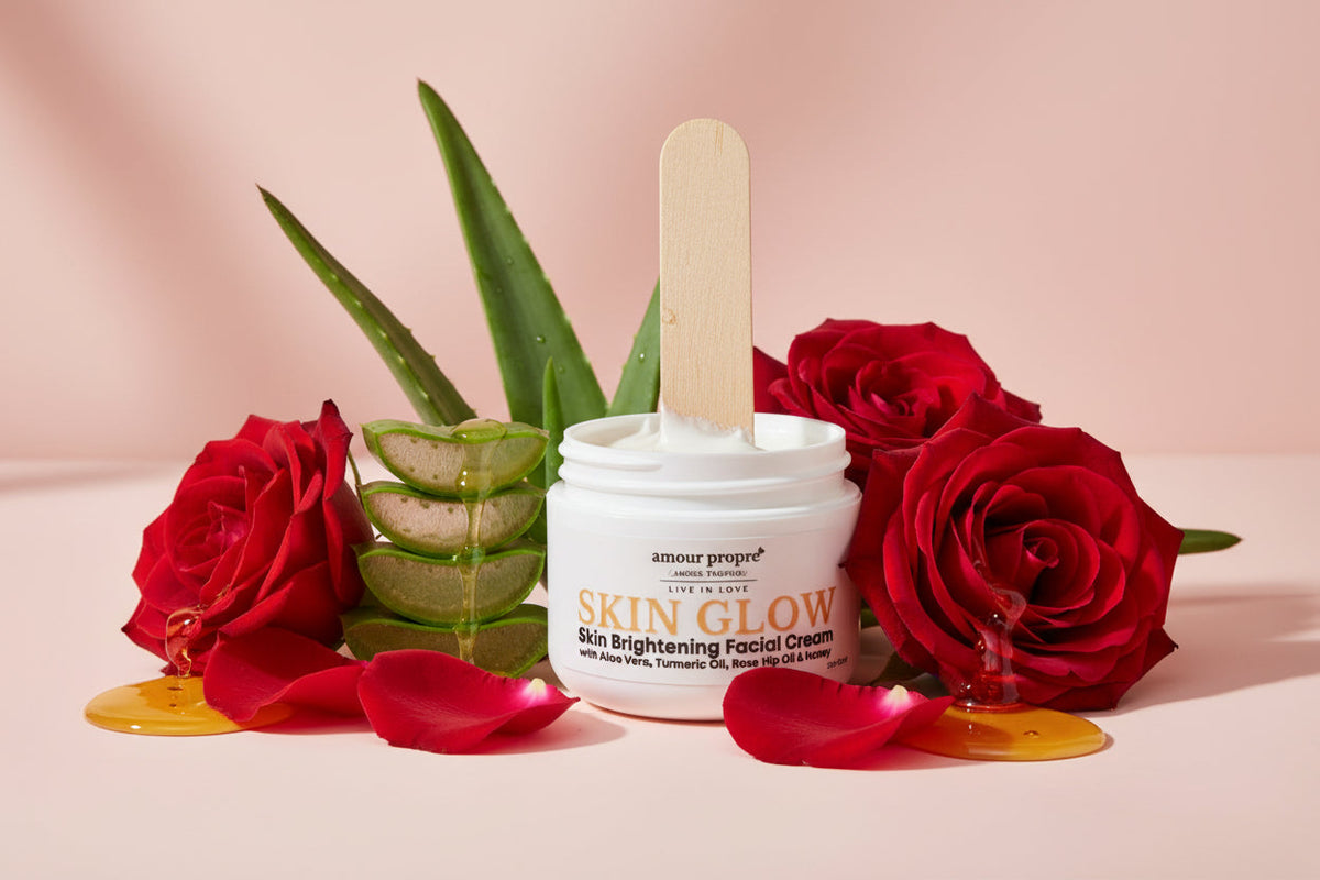 SKIN GLOW: Skin Brightening Facial Care Solution | Foaming Facial Wash, Skin Brightening Face Mask, Turmeric Face Cream