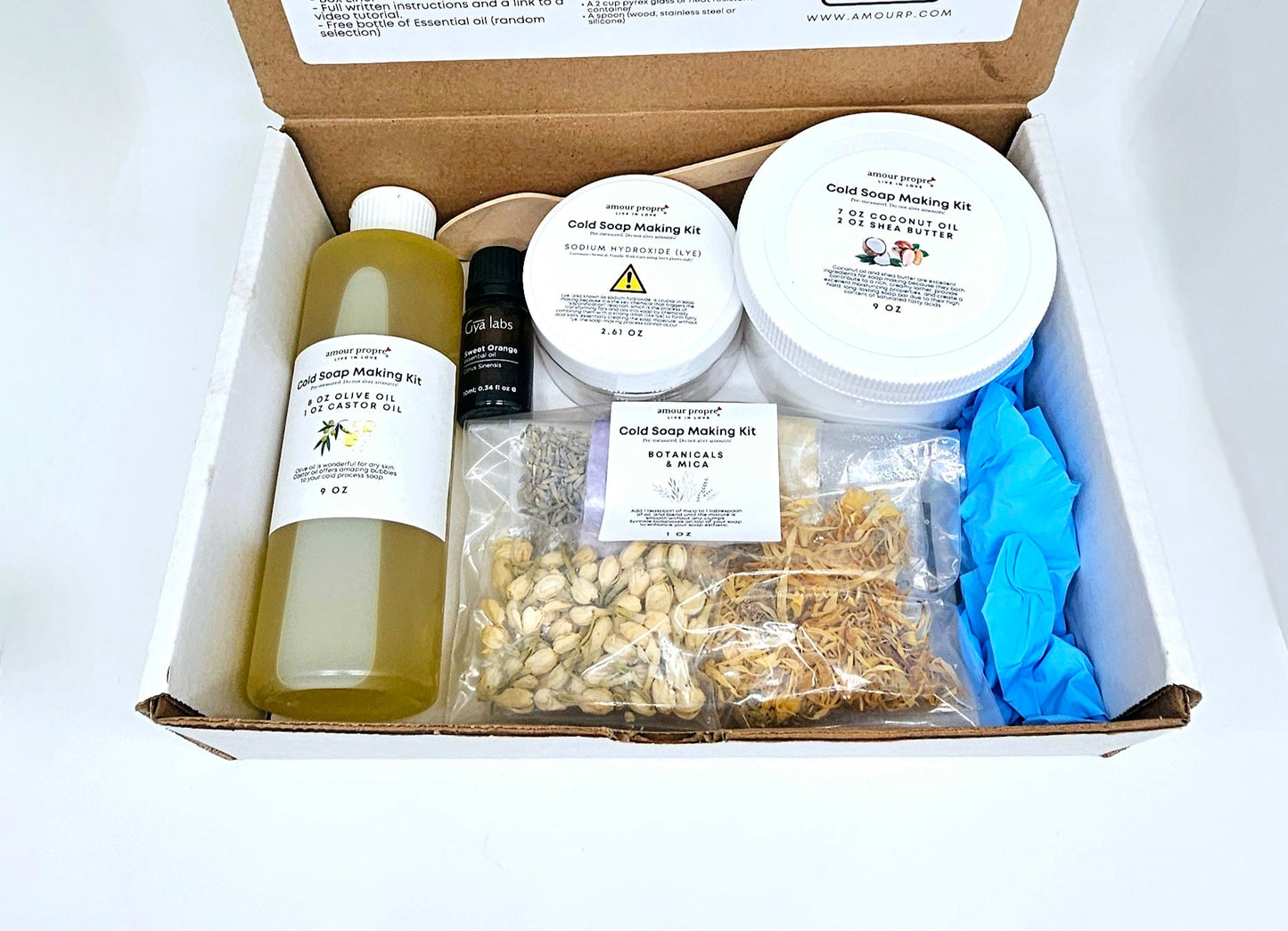 Amour Propre Cold Process Soap Making Kit | Create Your Own Luxurious Botanical Soap Bars!