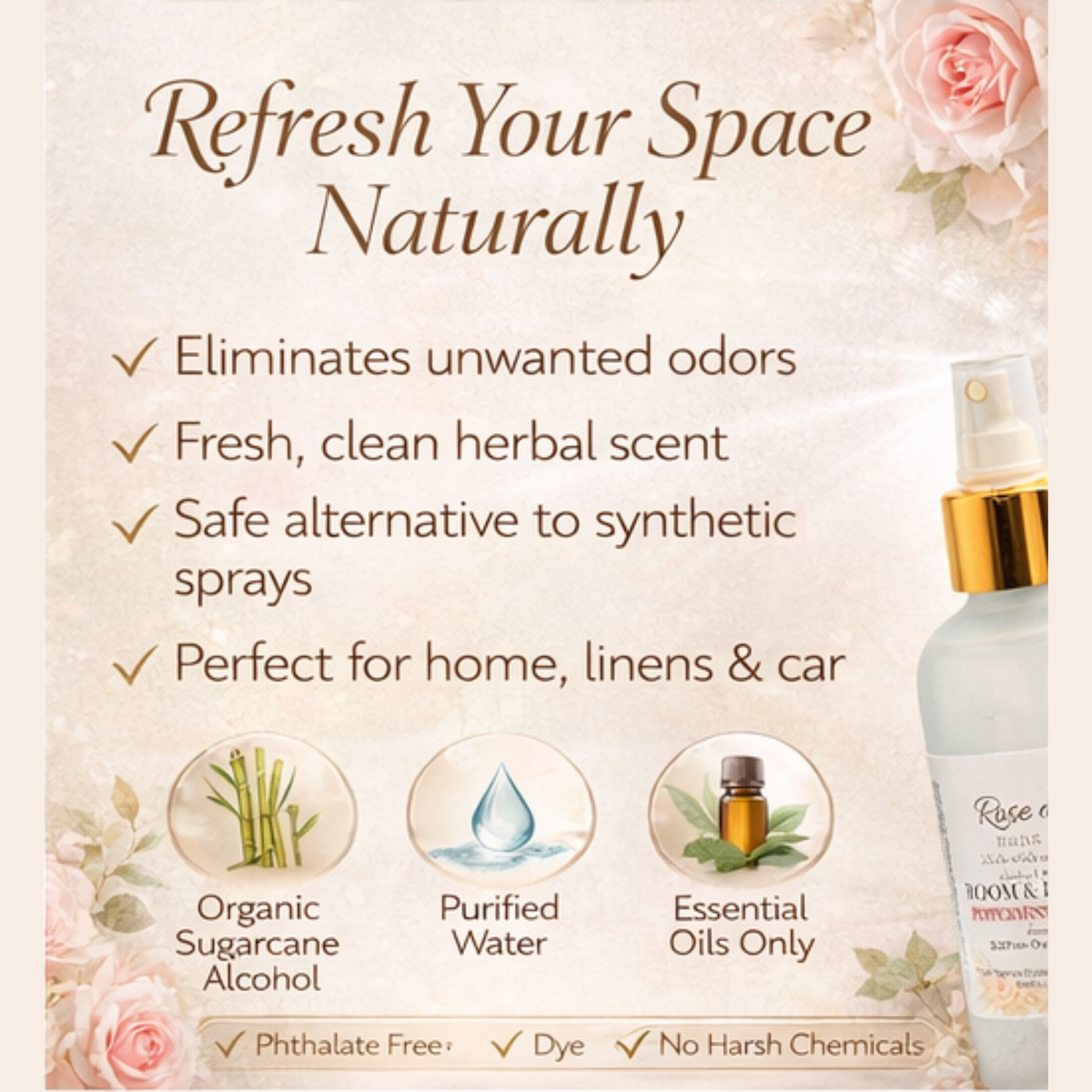 Toxin Free Room & Linen Spray – Made with Essential Oils