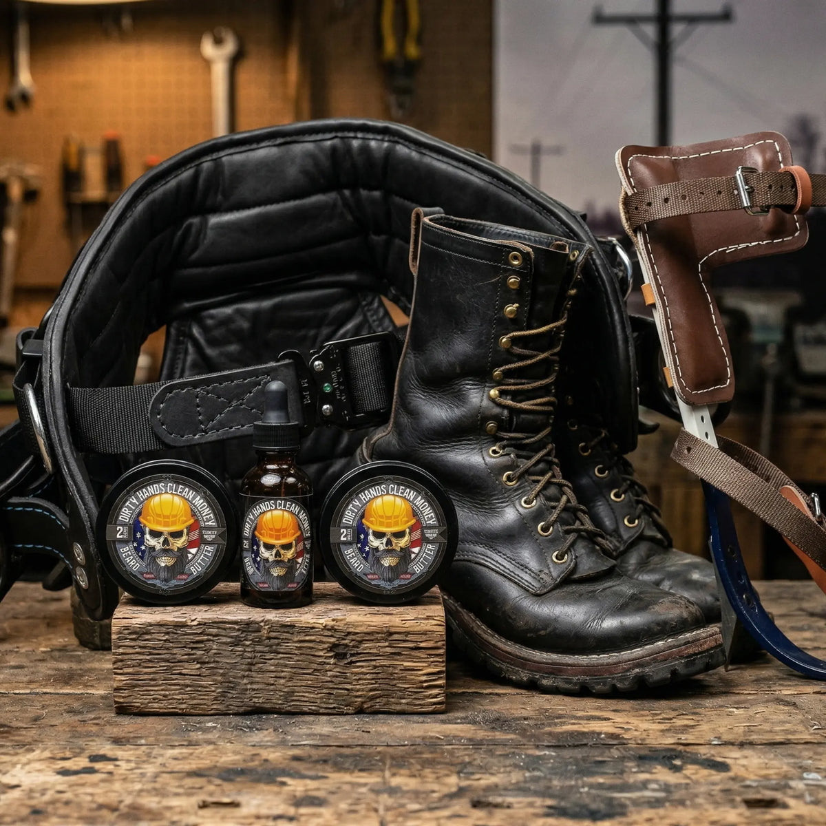 Dirty Hands Clean Money Beard Balm Leather and Oakmoss