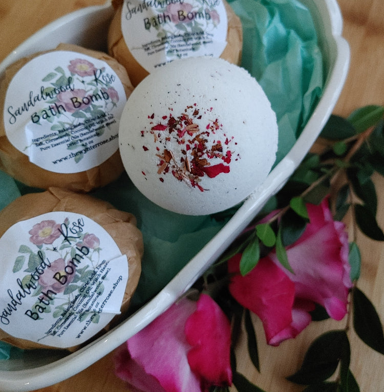Sandalwood Rose | Bath Bomb | Dusty Rose