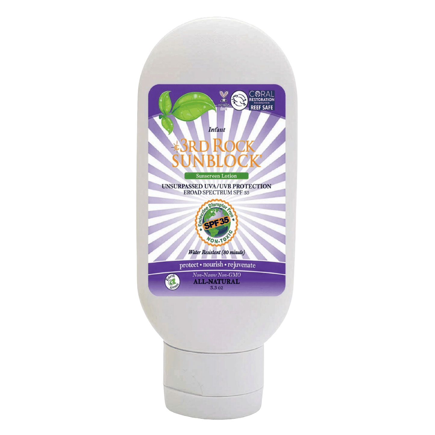 3rd Rock Sunblock® For Infants - All Natural Infant Sunscreen - Zinc Oxide SPF 35