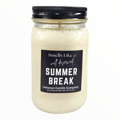 Well Deserved Summer Break Funny Teacher Candle