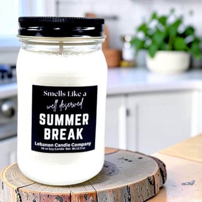 Well Deserved Summer Break Funny Teacher Candle