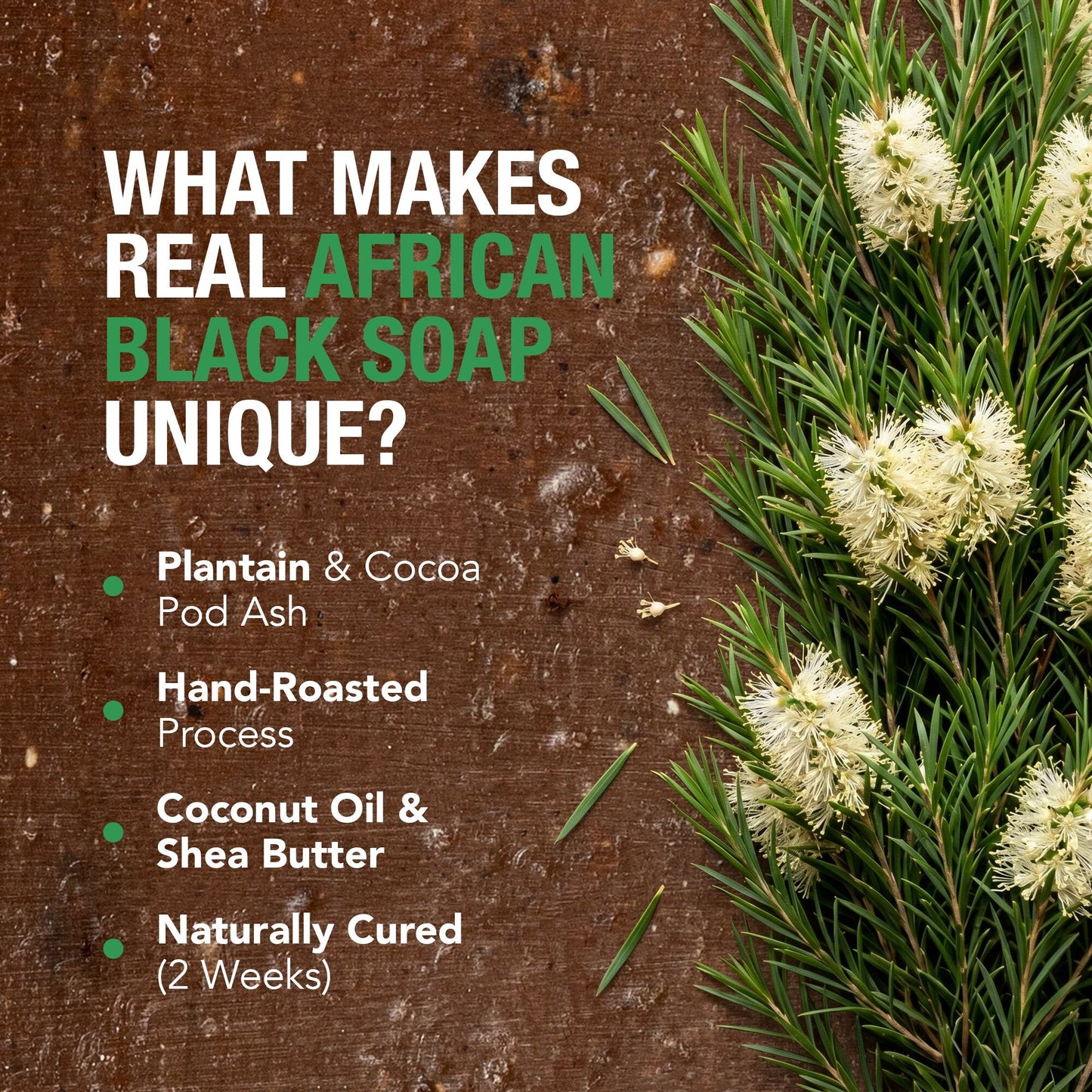 100% African Black Soap - Tea Tree