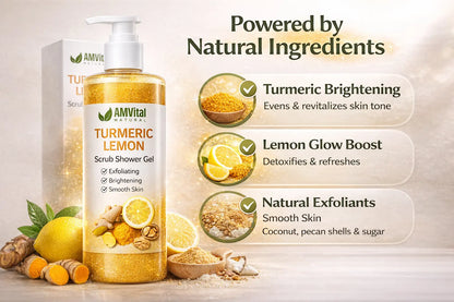 AMVital Turmeric Lemon Scrub Shower Gel